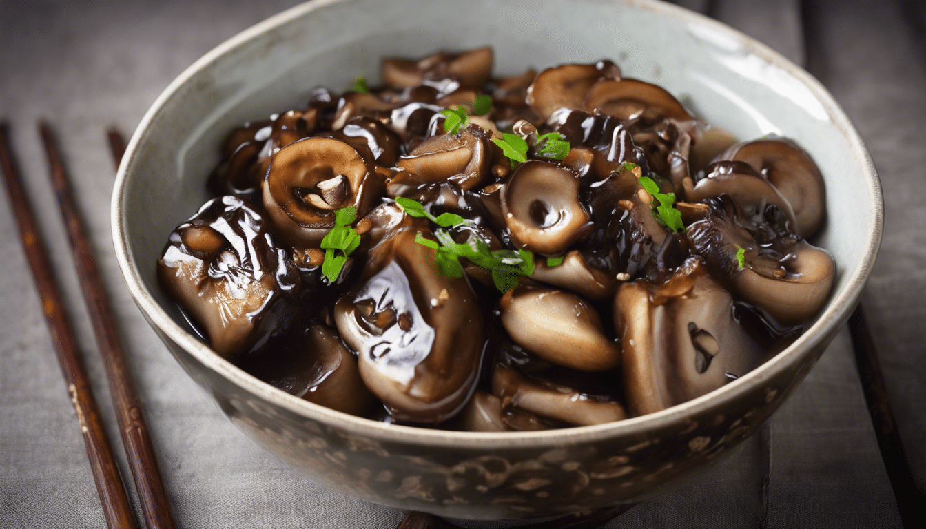 Braised Chinese Mallow with Shiitake Mushrooms.