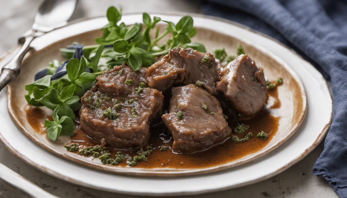 Braised Lamb with Borage