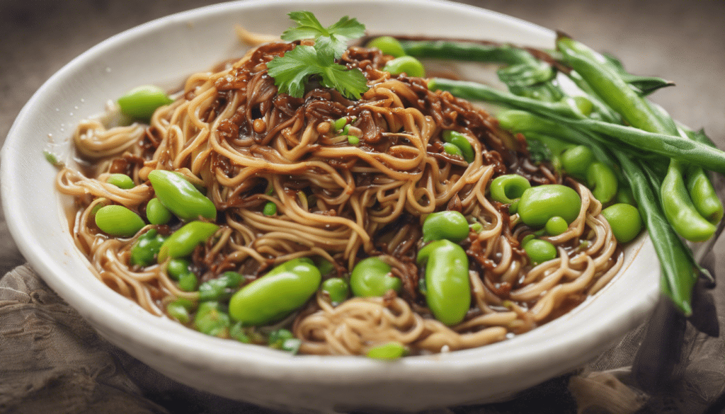 Braised Noodles with Broad Beans
