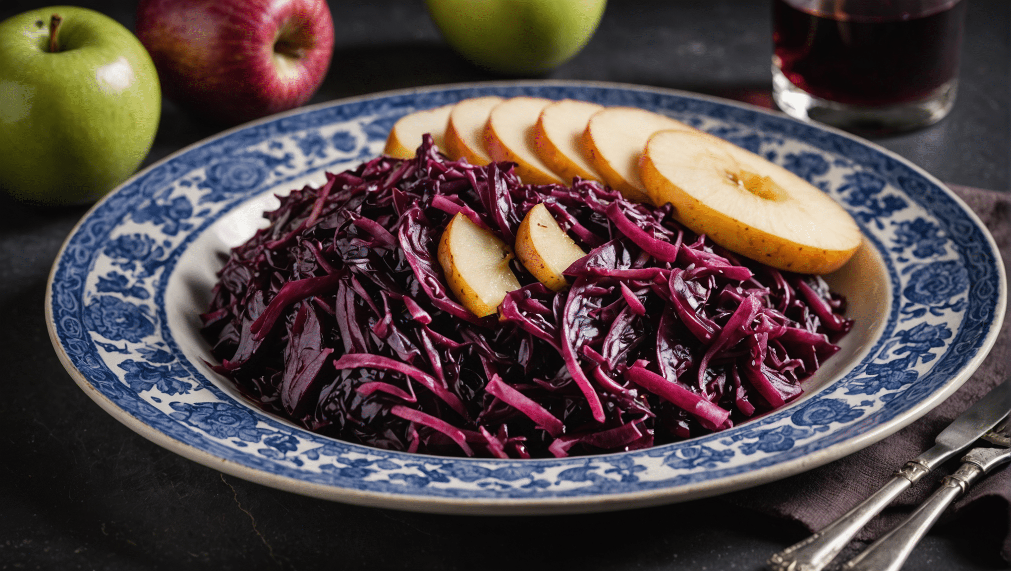 Braised Red Cabbage with Apple