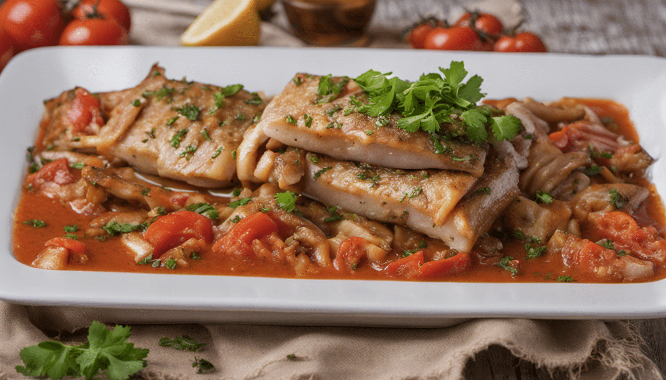 Braised Snoek with Tomato and Onion