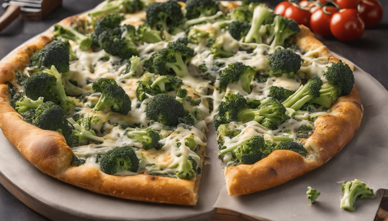 Broccoli Leaf and Cheese Pizza