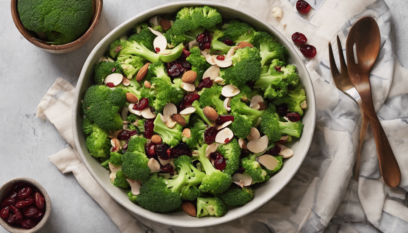 Broccoli Salad with Almonds and Cranberries