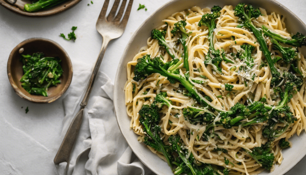 Broccolini and Garlic Pasta