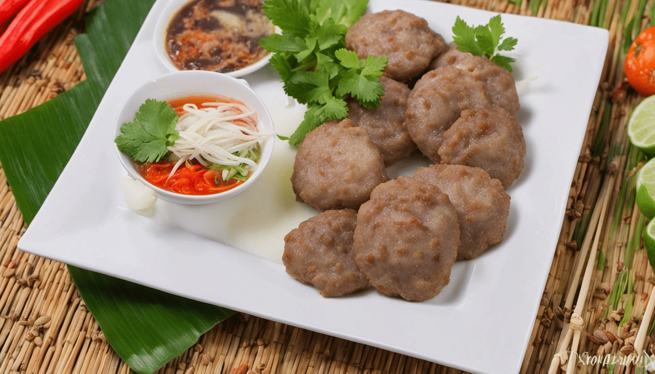 Bun Cha - Hanoi Pork Patties with Kinh Gioi