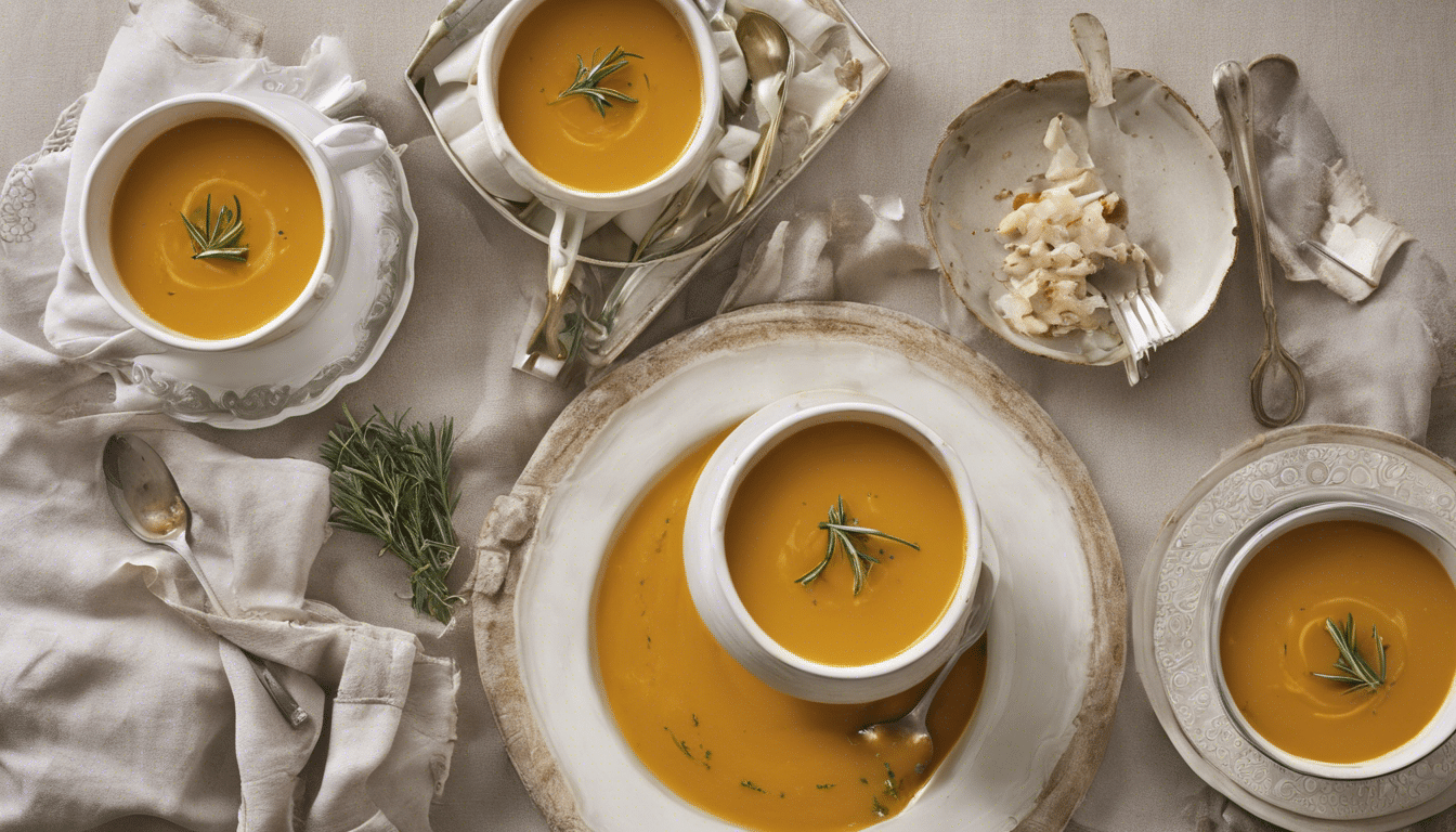 Rosemary-infused Butternut Squash Soup