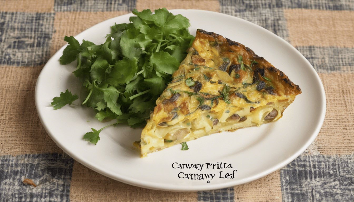 A delicious Caraway Leaf and Potato Frittata