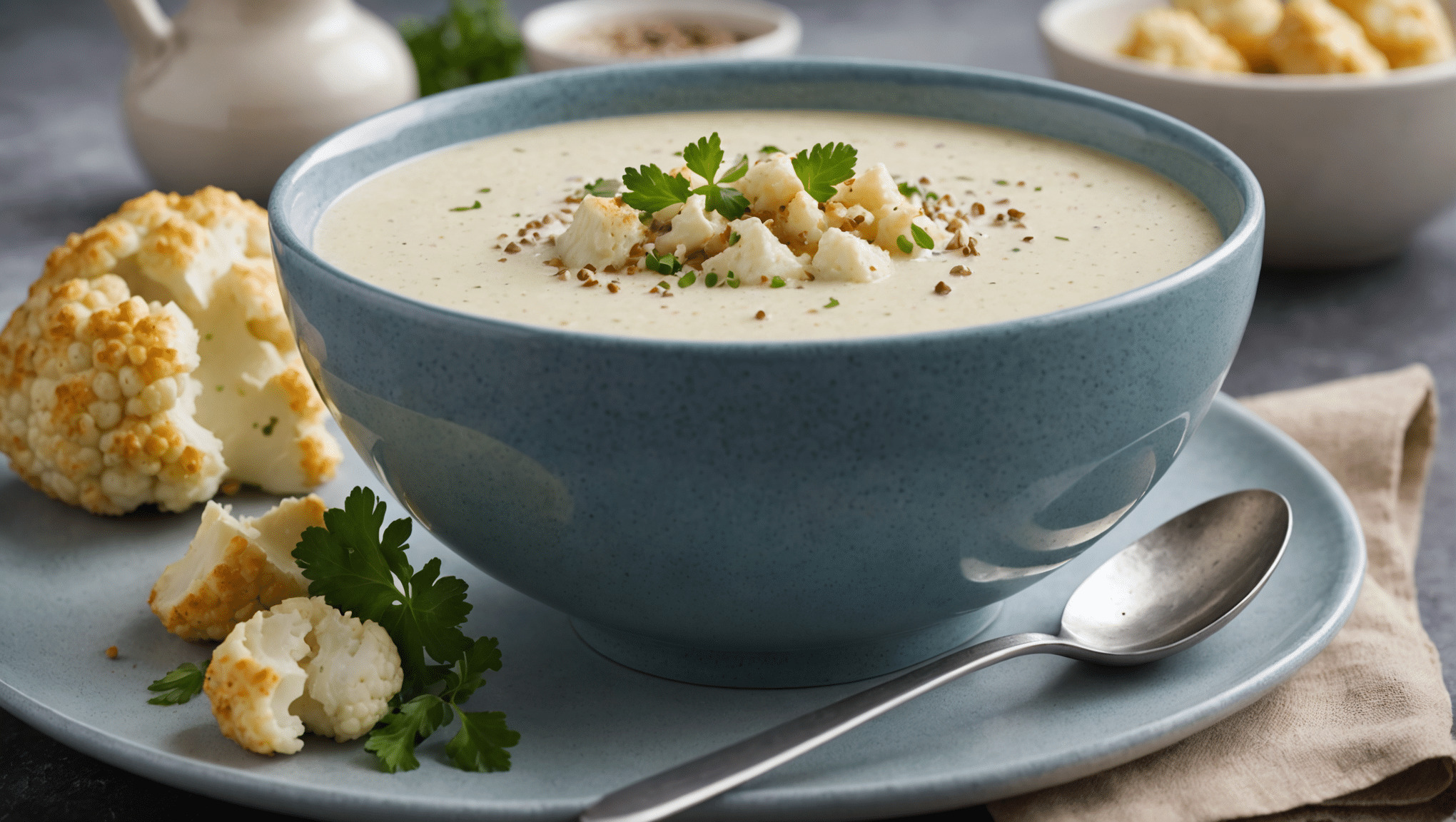 Cauliflower Soup with White Pepper