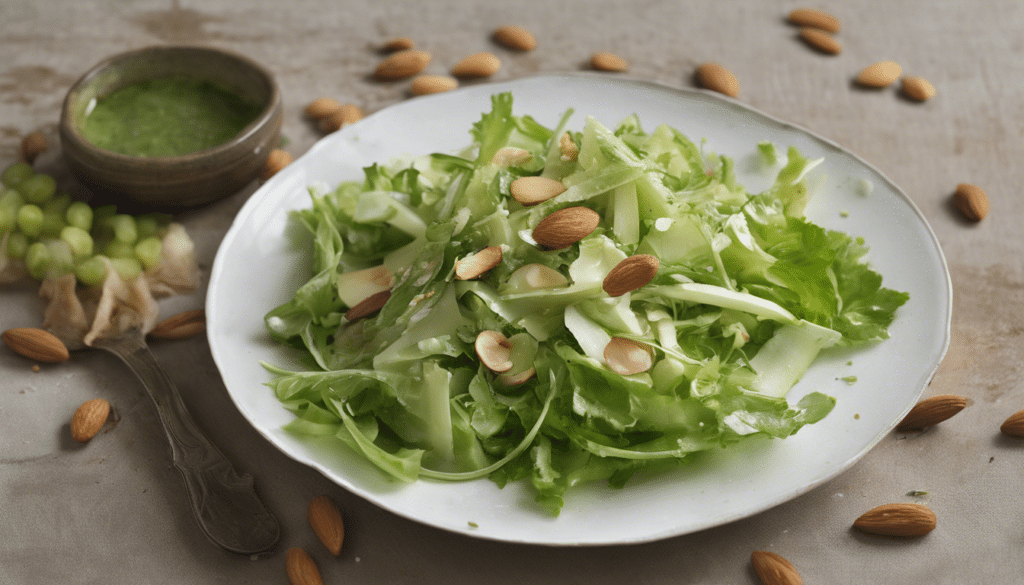 Celery Leaf and Almond Salad