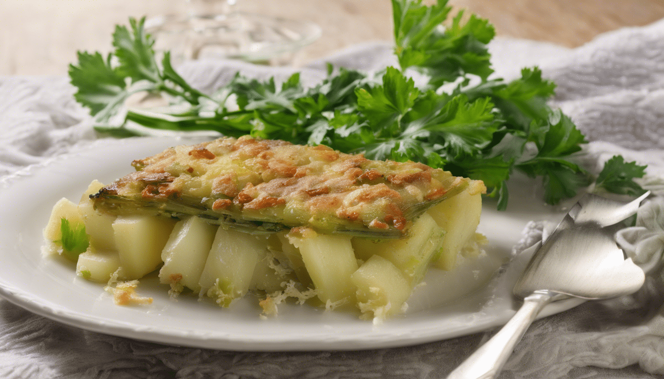 Celery Leaf and Potato Bake