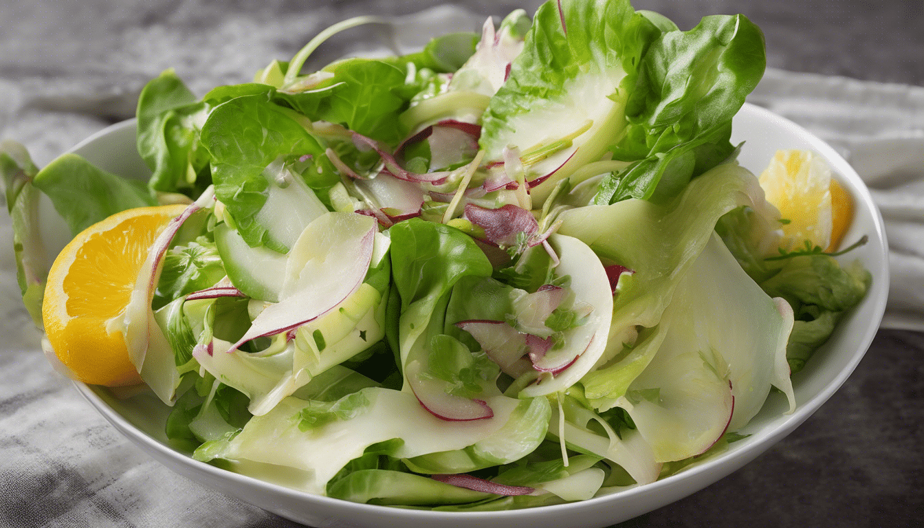Celtuce Salad with Citrus Vinaigrette