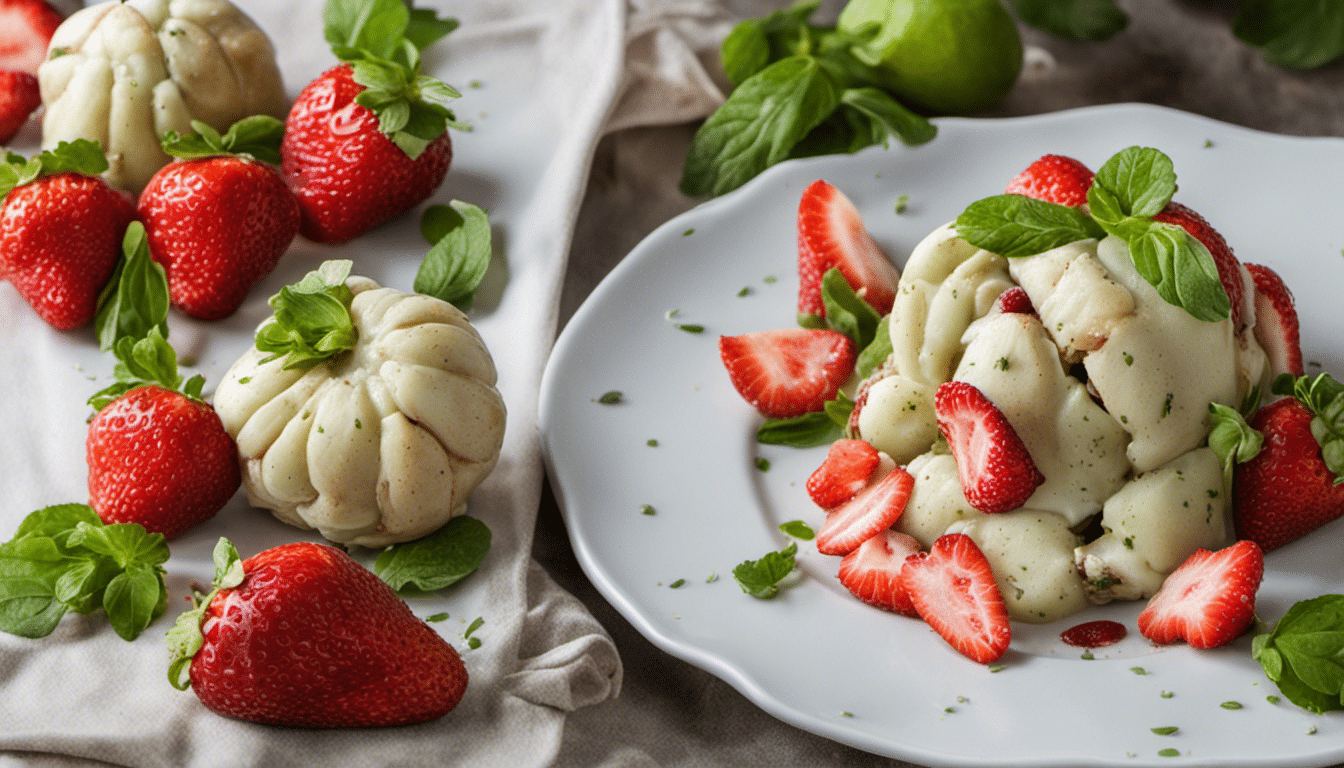 Cherimoya and Strawberry Salad
