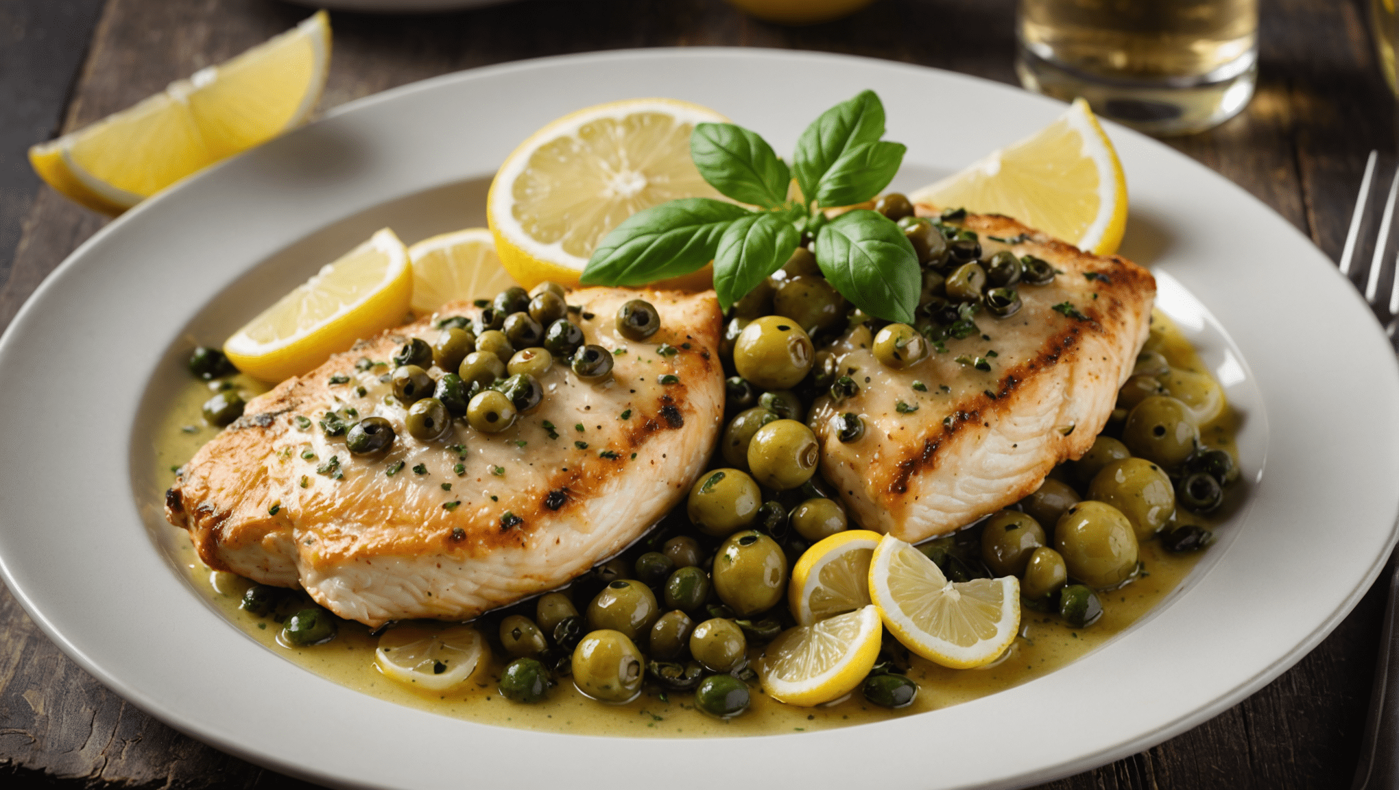 Chicken Piccata with Lemon, Garlic, and Capers