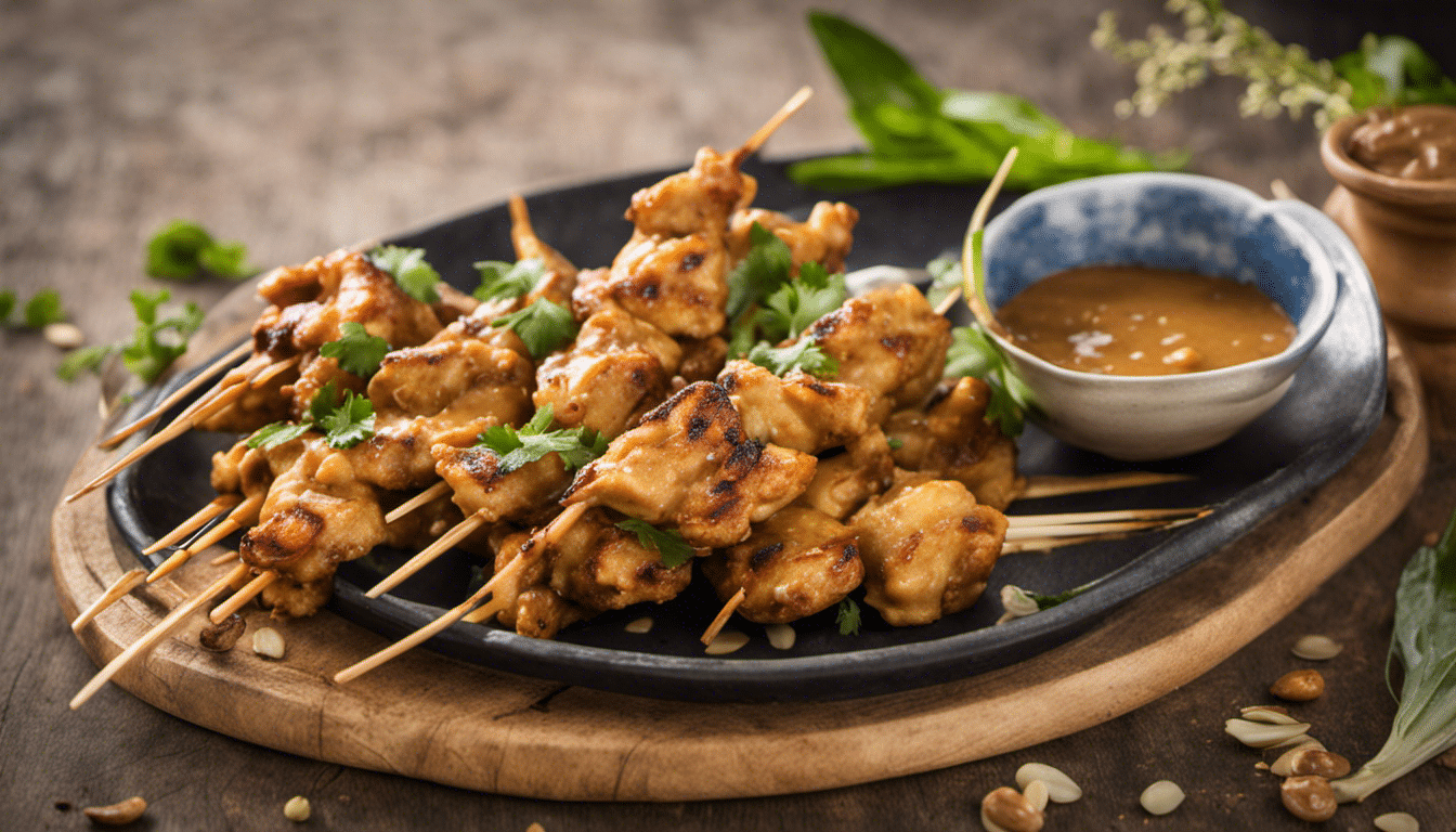 Chicken Satay with Greater Galangal Peanut Sauce
