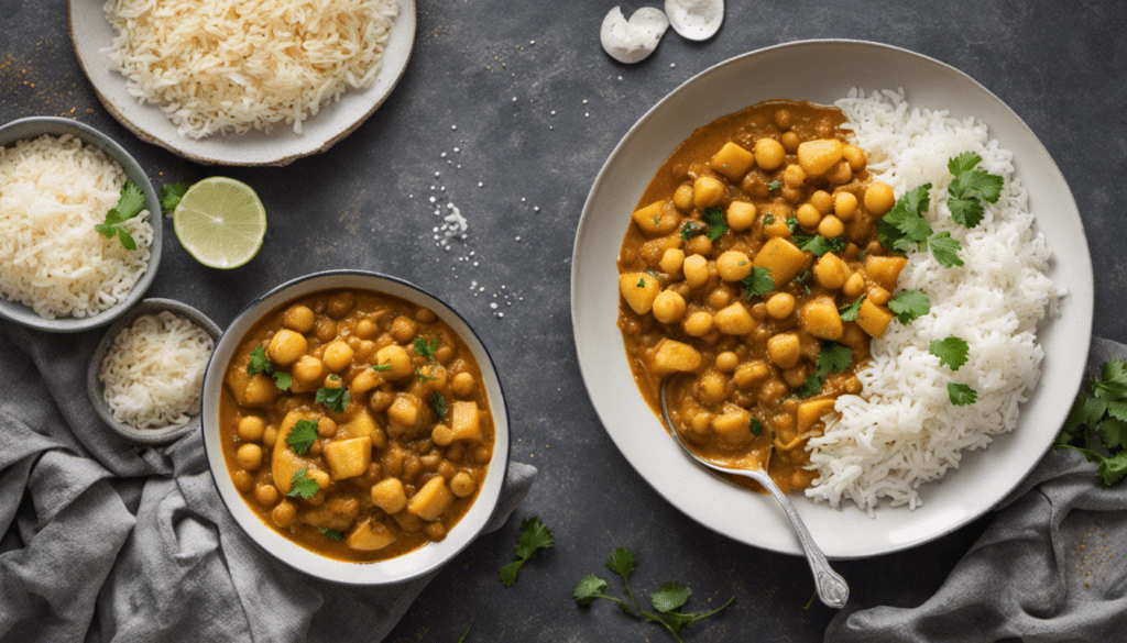 Chickpea and Potato Curry with Basmati Rice