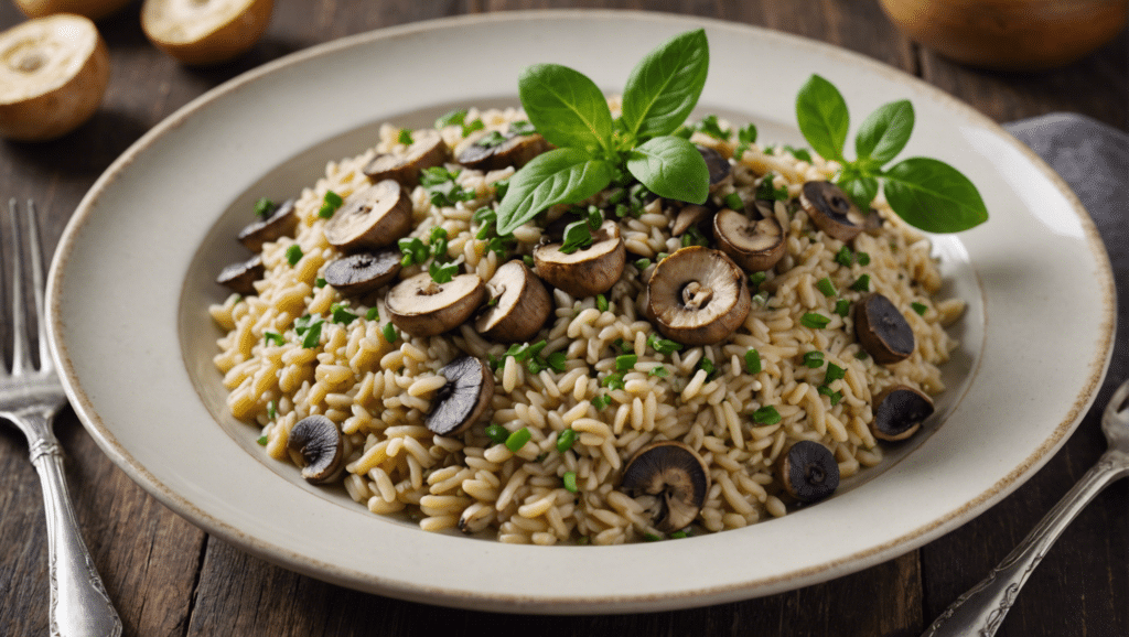 Chickweed and Mushroom Risotto