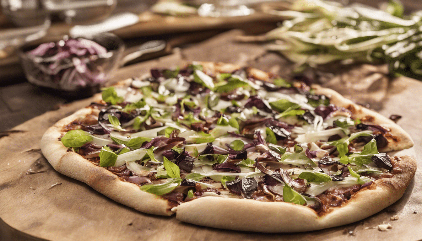 Chicory and Balsamic Onion Pizza