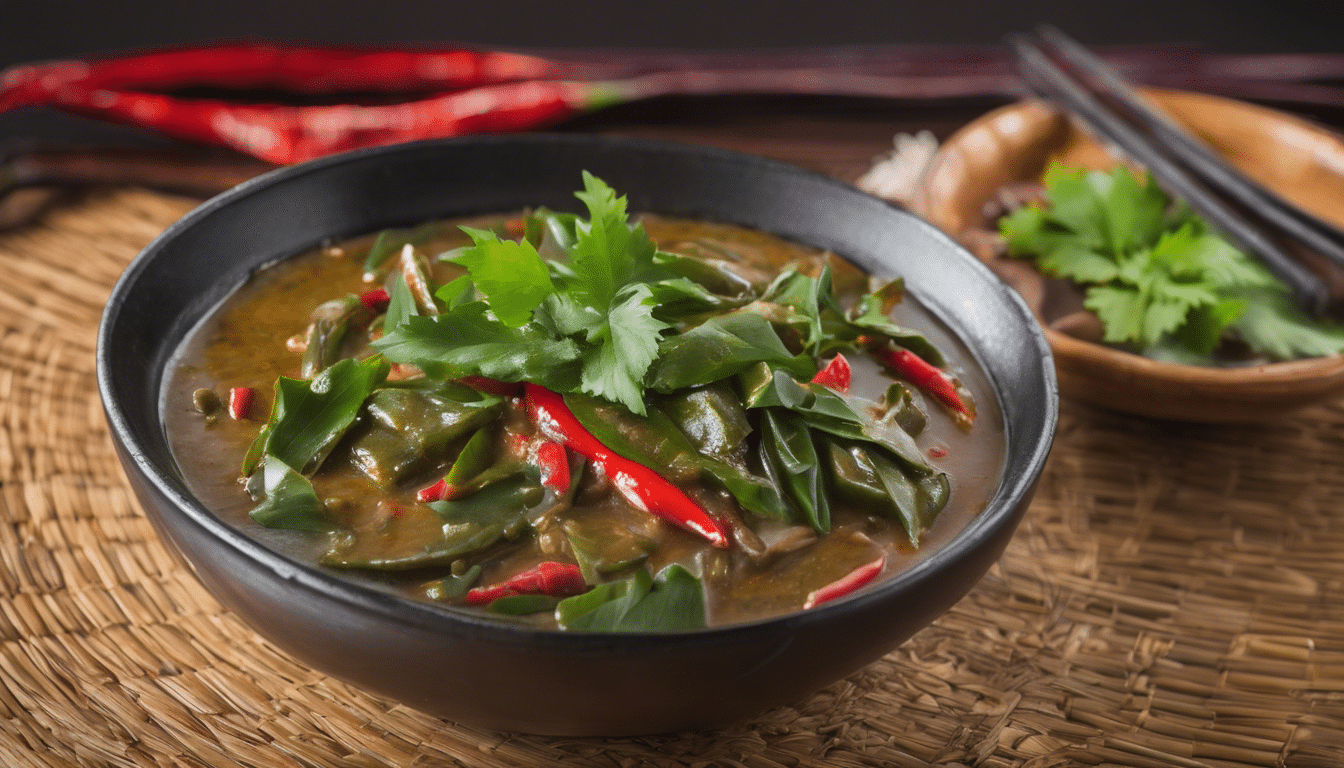 Delicious Chili Pepper Leaves in Coconut Sauce