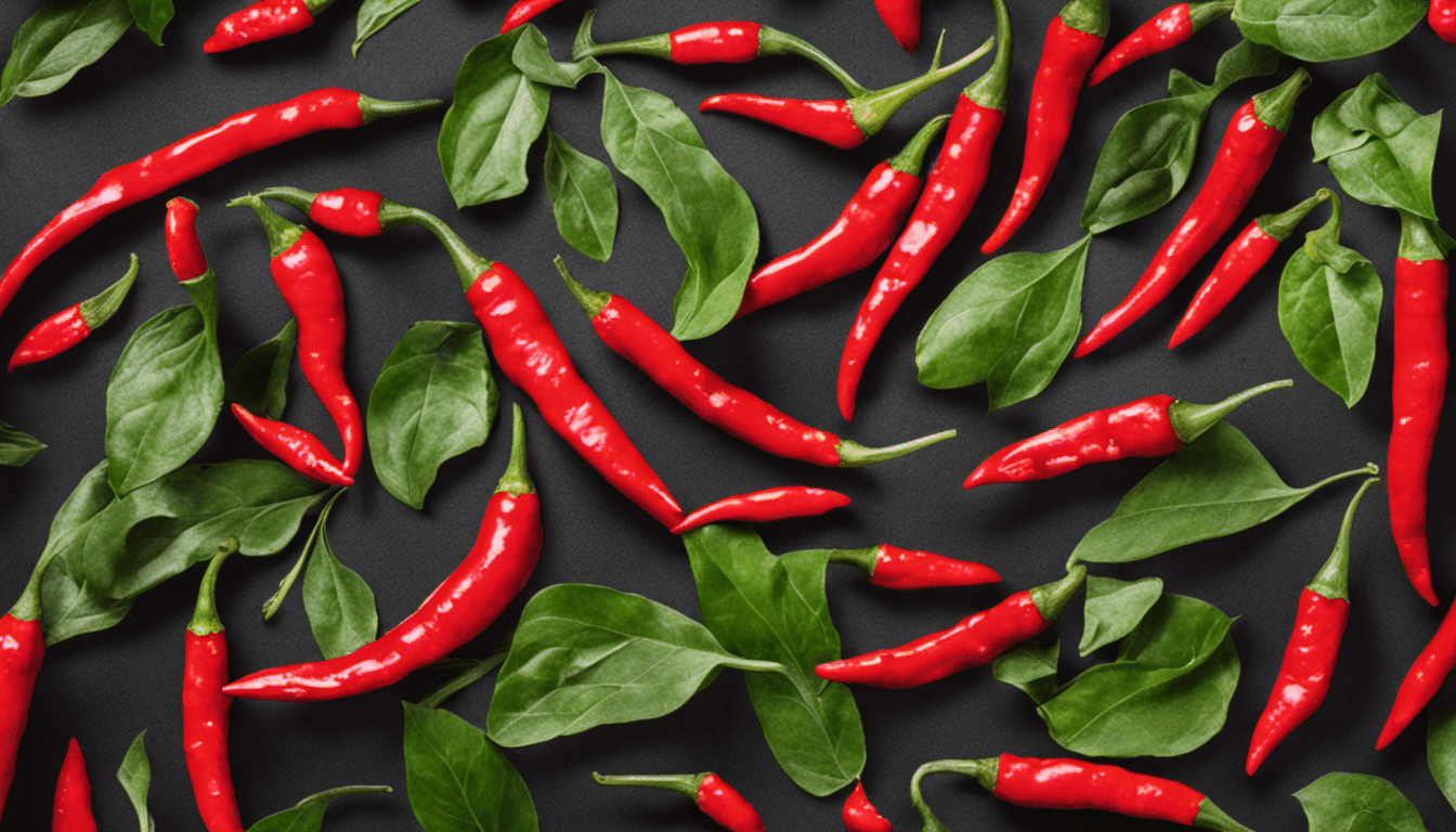 Chili pepper leaves