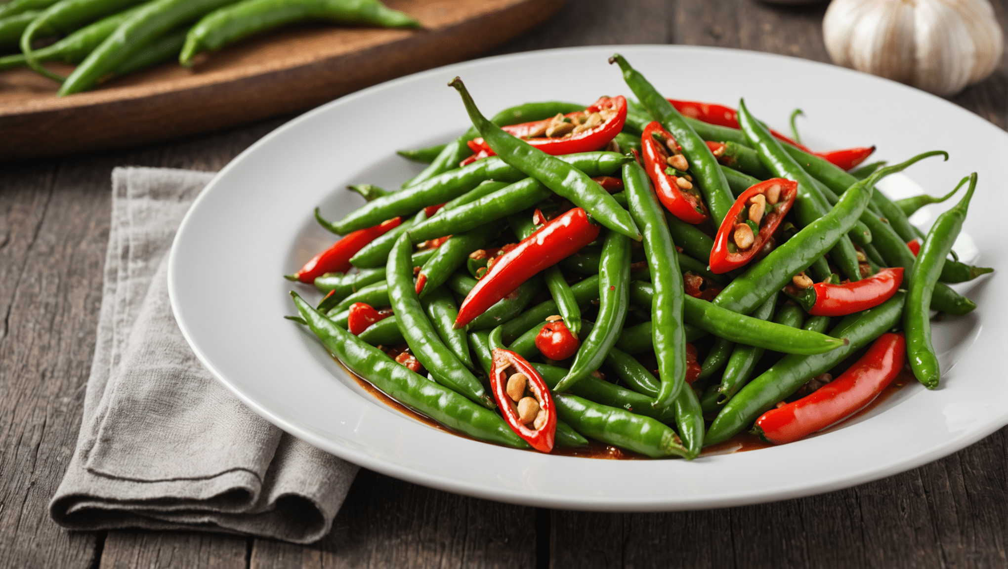 Chilli and Garlic Sautéed Runner Beans