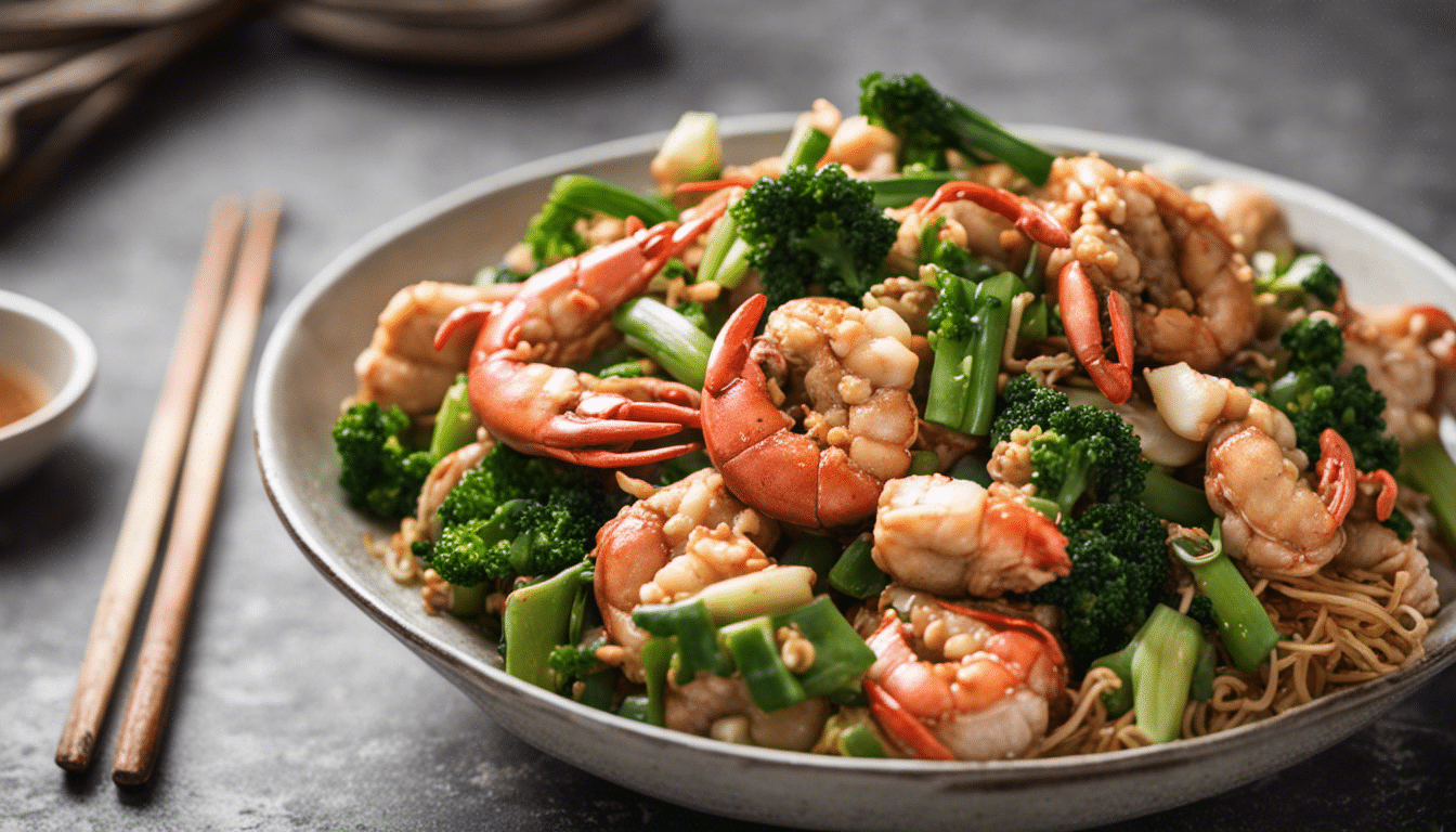 Chinese Ginger and Scallion Lobster Stir Fry