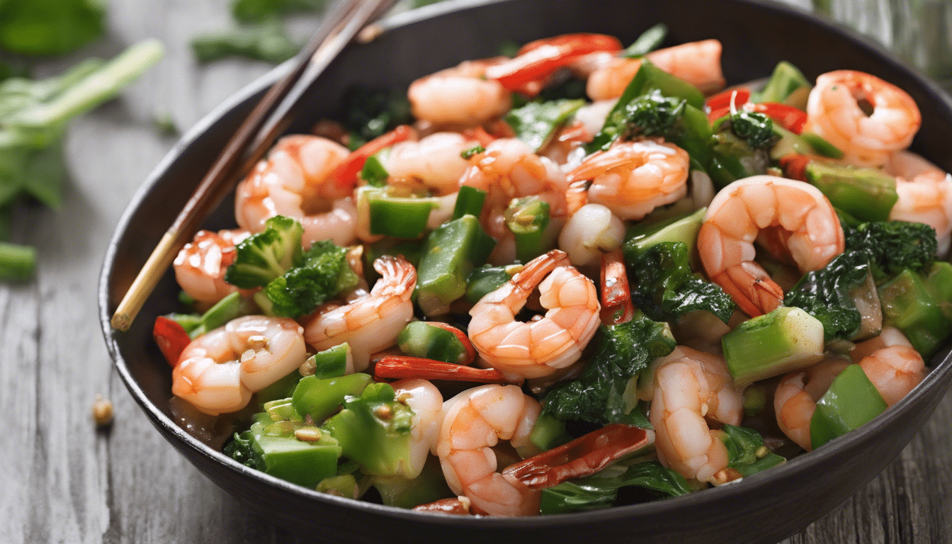 Chinese Mallow and Shrimp Stir-Fry