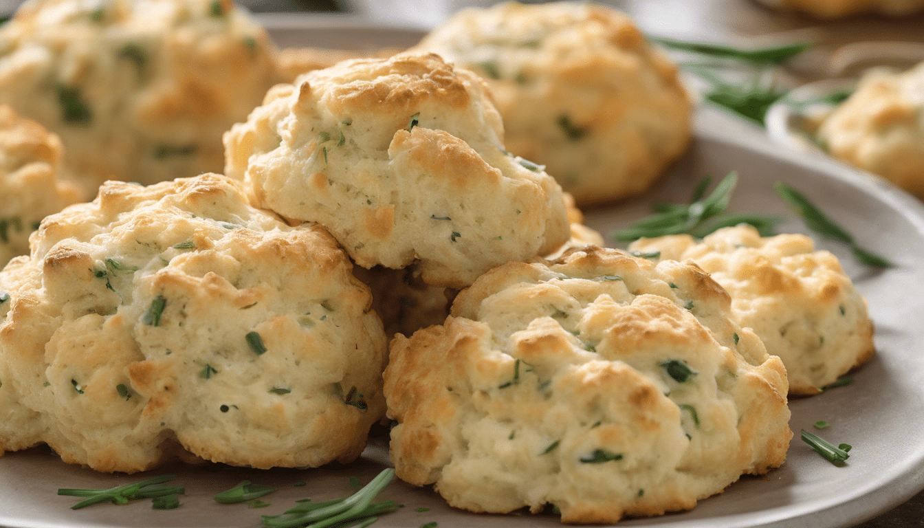 Chive and Cheddar Drop Biscuits