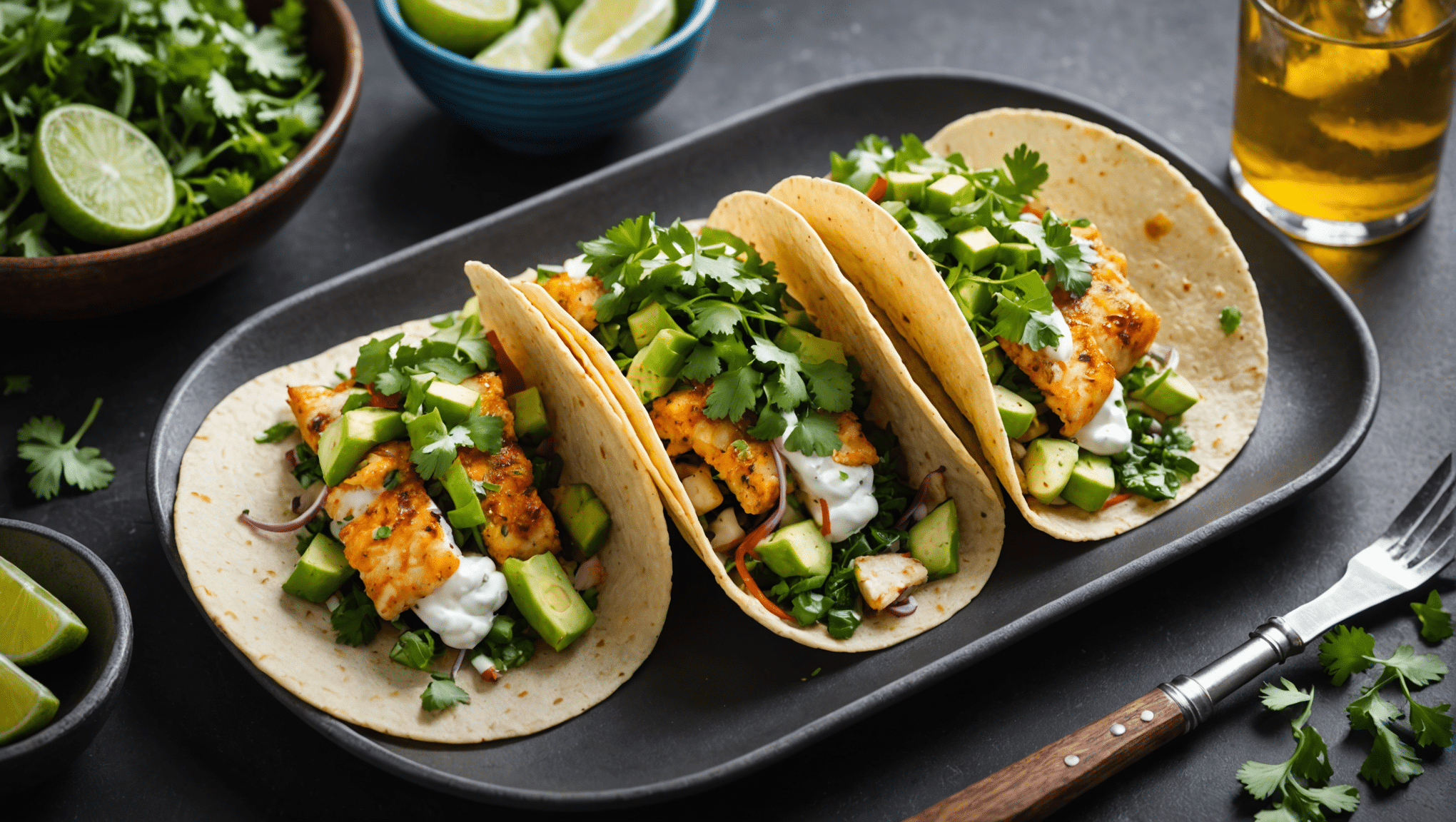 Chive and Dill Fish Tacos