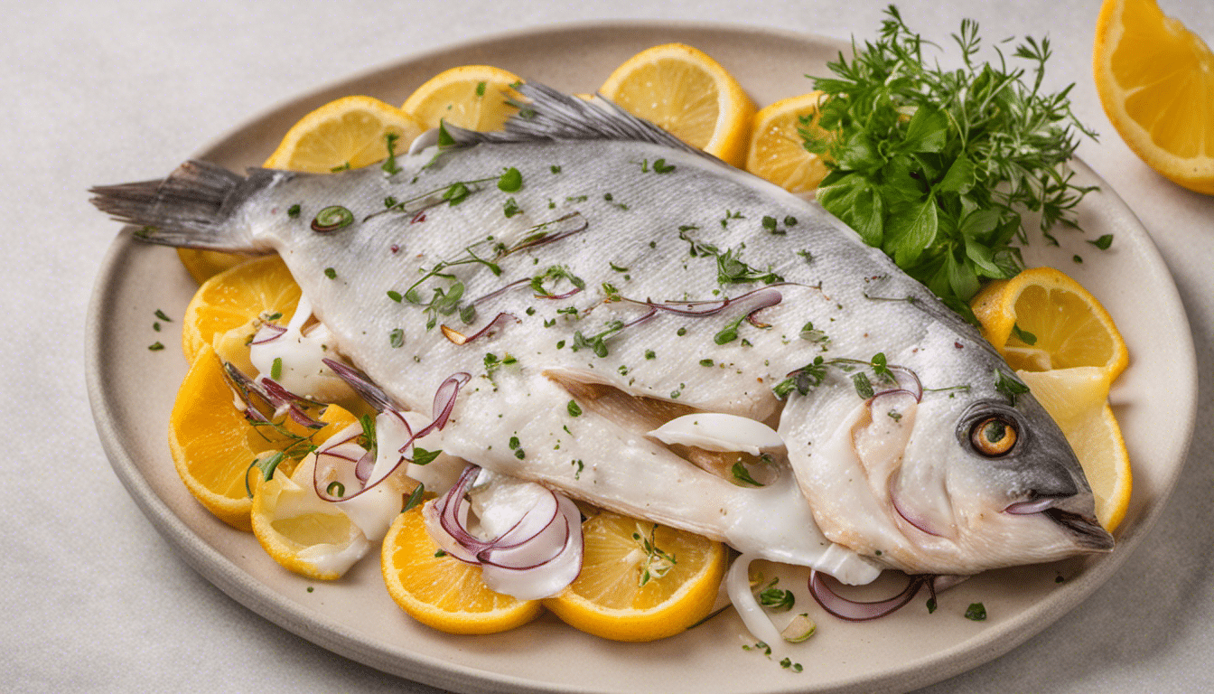 Citrus Baked Sea Bream Fillet in Parchment