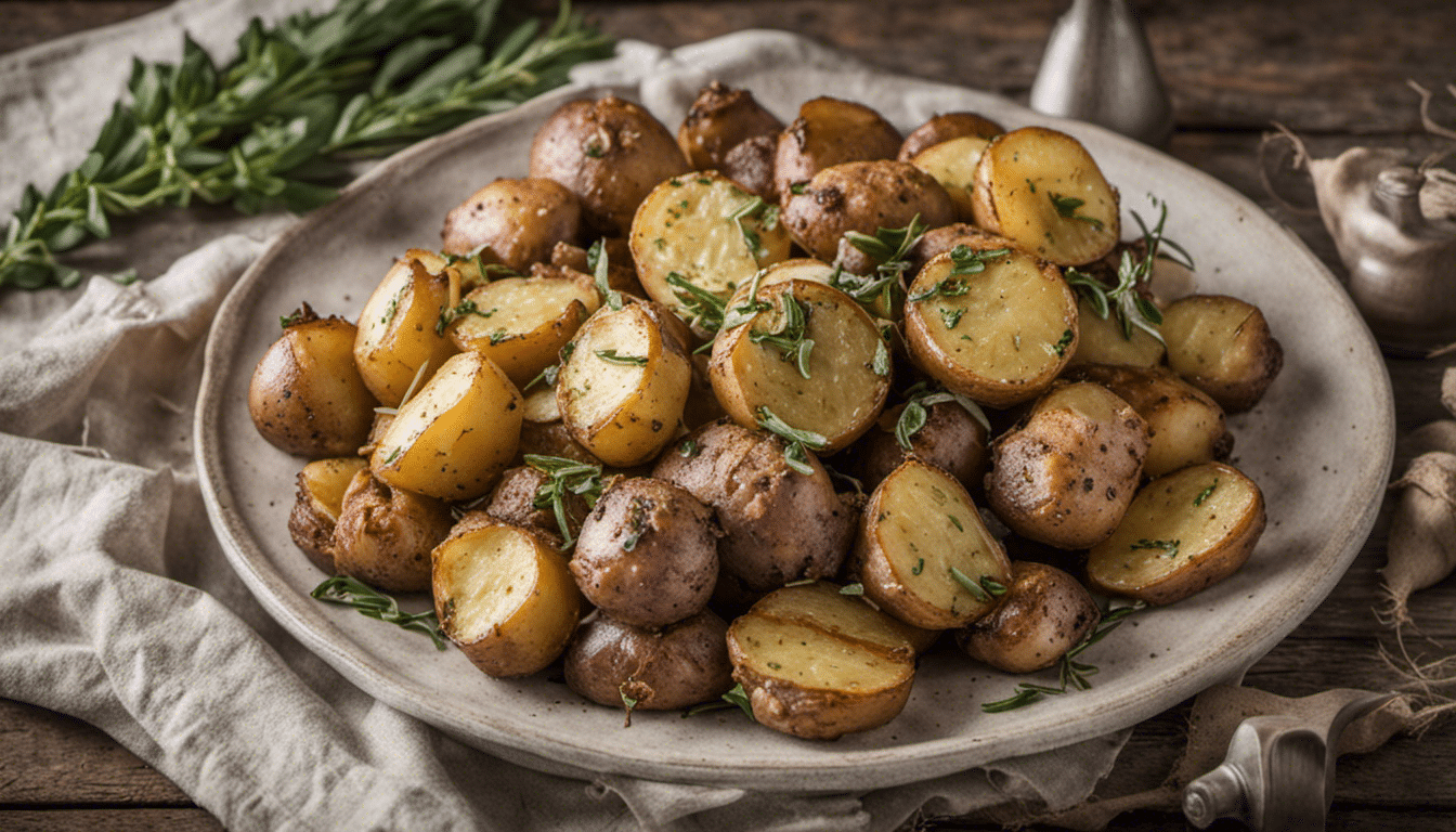 Clary Sage and Garlic Roasted Potatoes