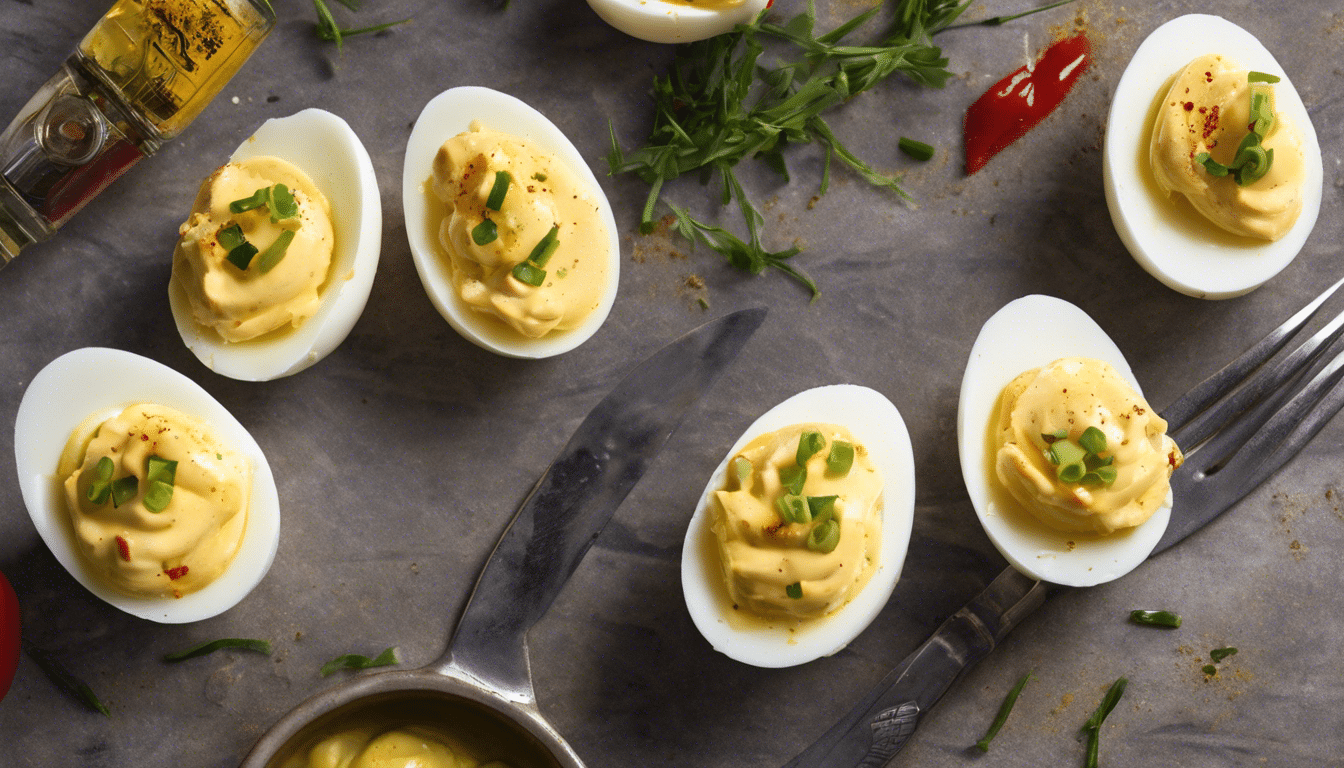 Classic Deviled Eggs with Yellow Mustard