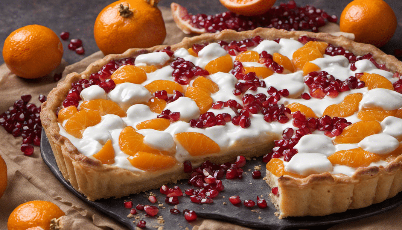 Clementine and Pomegranate Tart