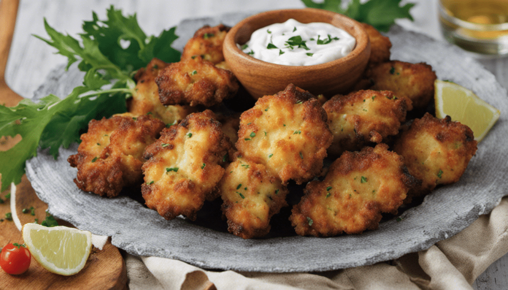 Cod Fritters with Horseradish Sauce