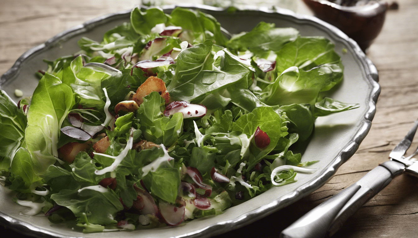 Costmary Spring Greens Salad