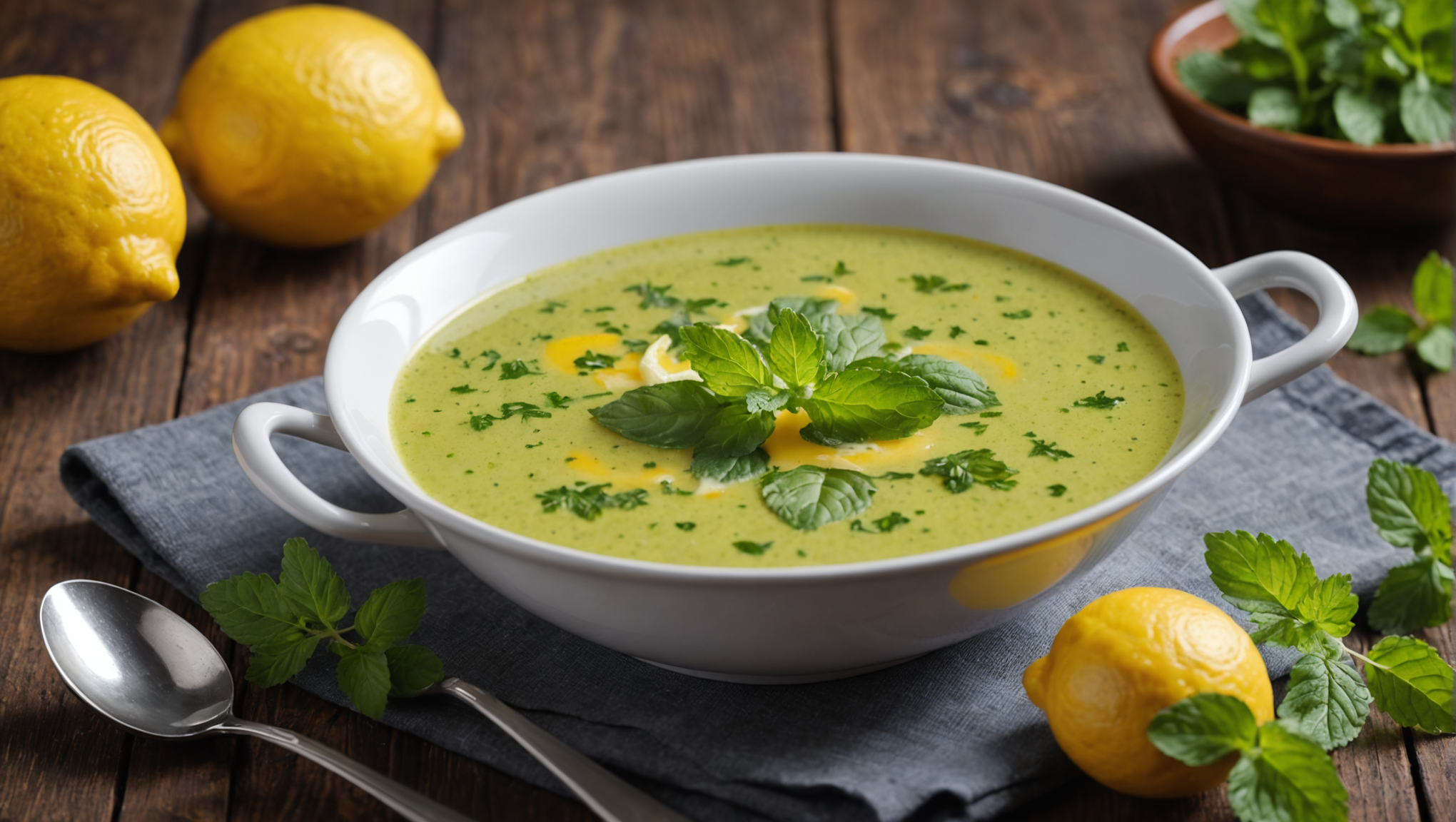 Costmary and Lemon Balm Soup