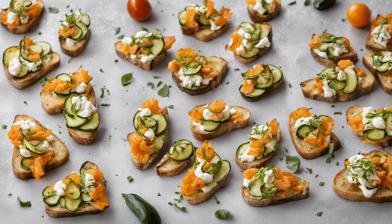 Courgette Flower and Ricotta Bruschetta