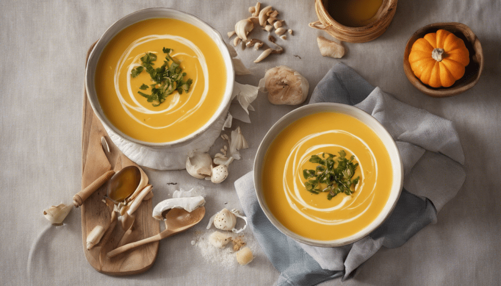 Creamy Pumpkin Soup with Ginger