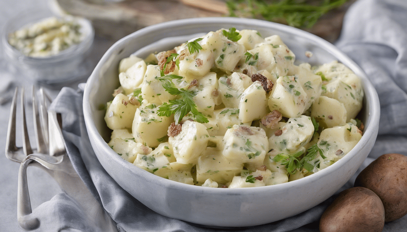 Creamy Wood Avens Potato Salad