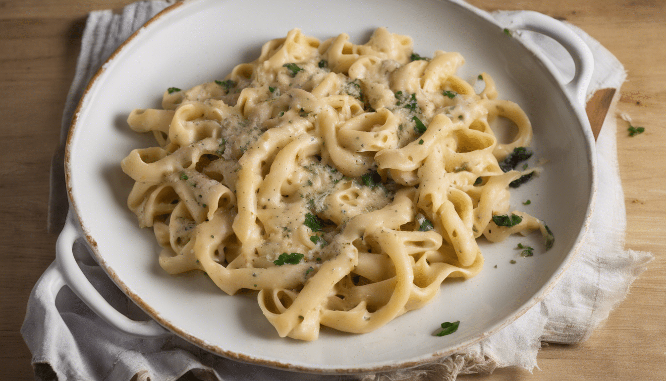 plate of creamy yautia horquetas pasta