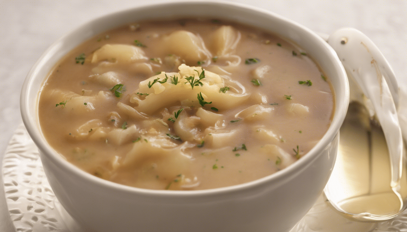 Tasty and hearty bowl of Creole Onion Soup