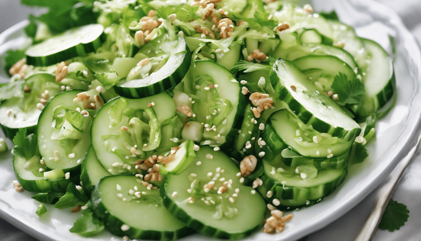 Cucumber and Sesame Seeds Salad