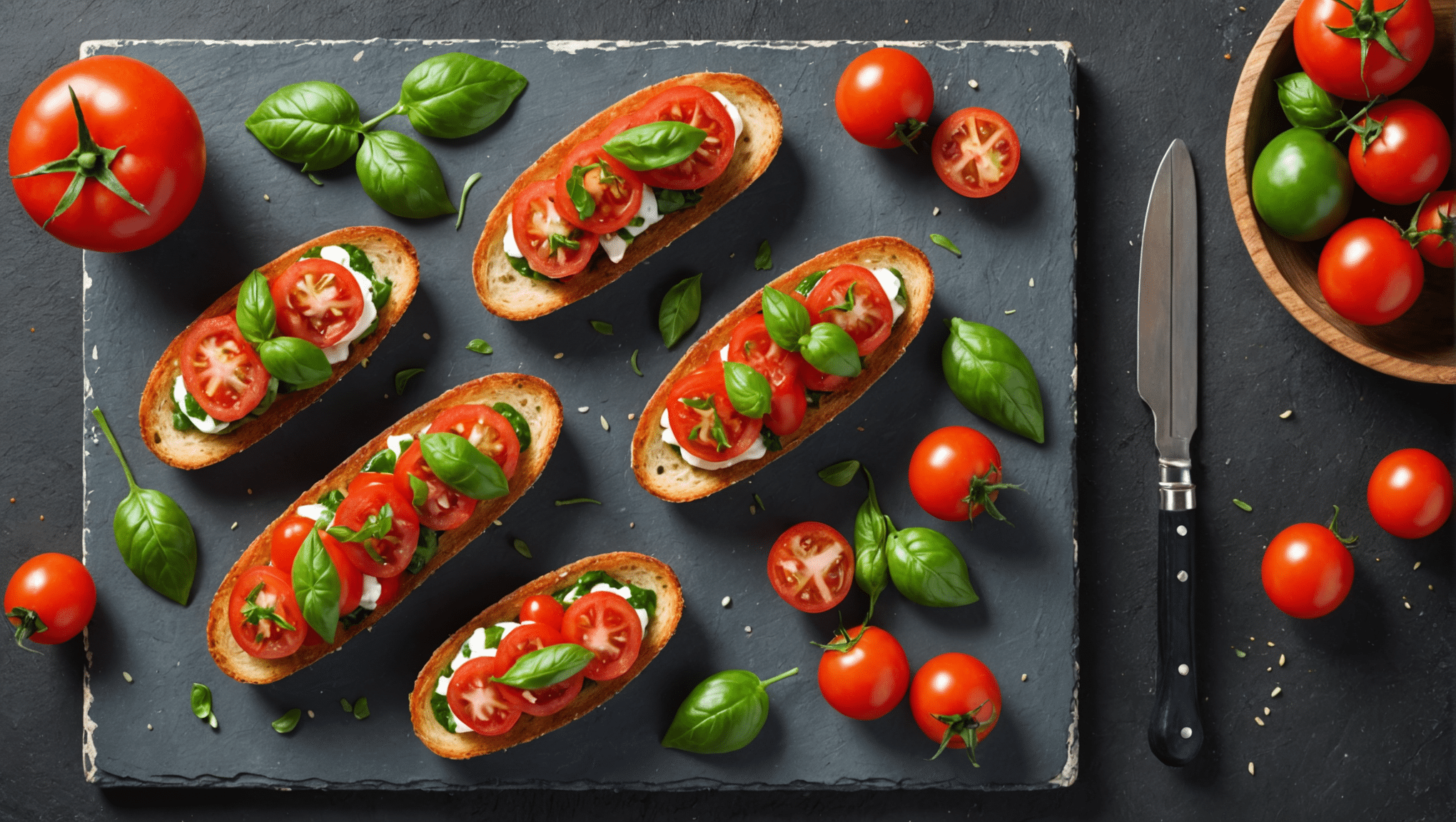 Cucumis prophetarums and Tomato Bruschetta