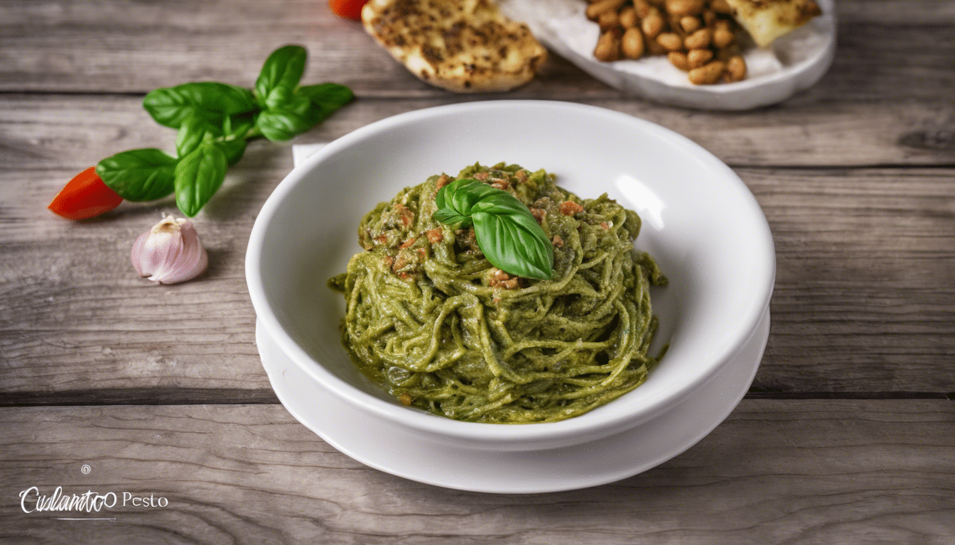 A bowl of Culantro Pesto