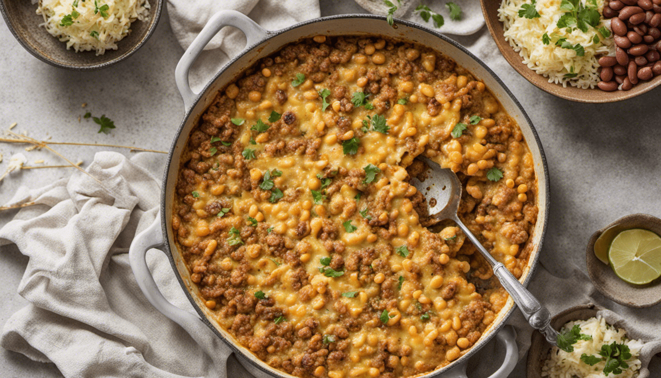 Curried Bean Bake with Cheesy Topping