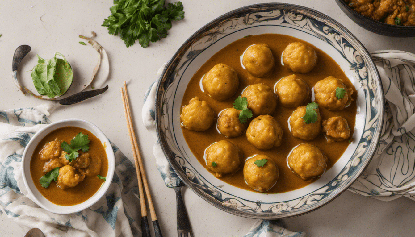 Delicious curry fish balls