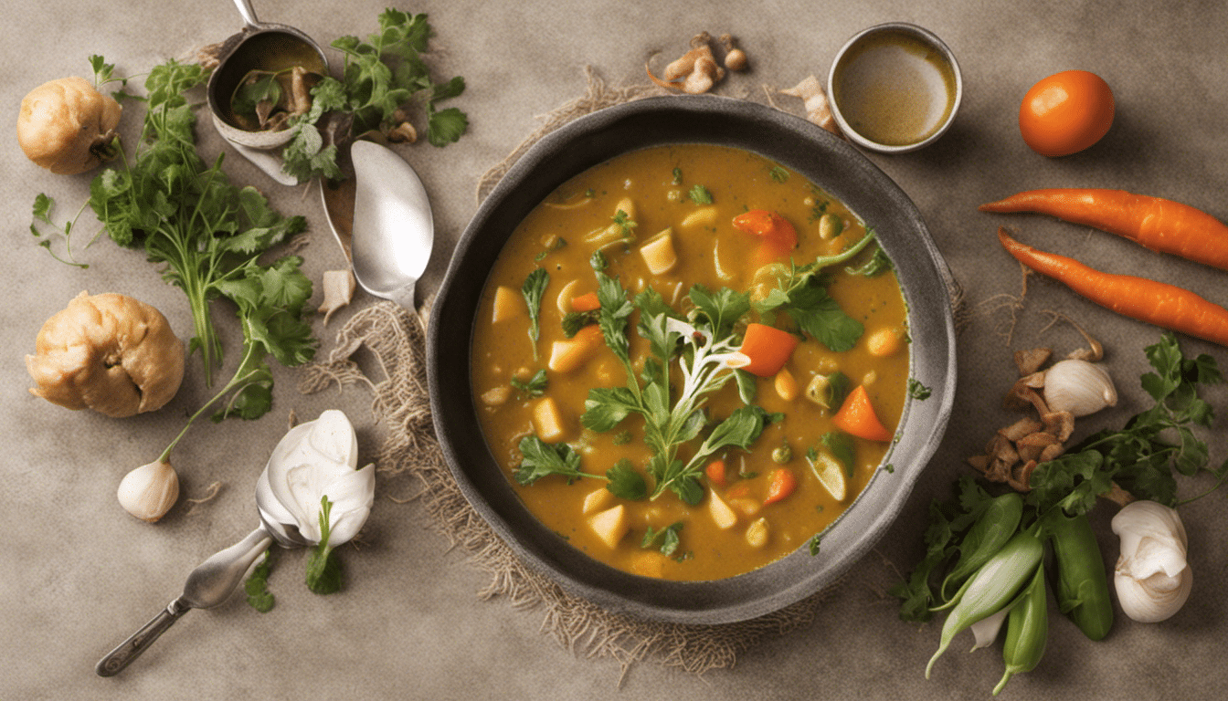 Curry Plant and Vegetable Soup