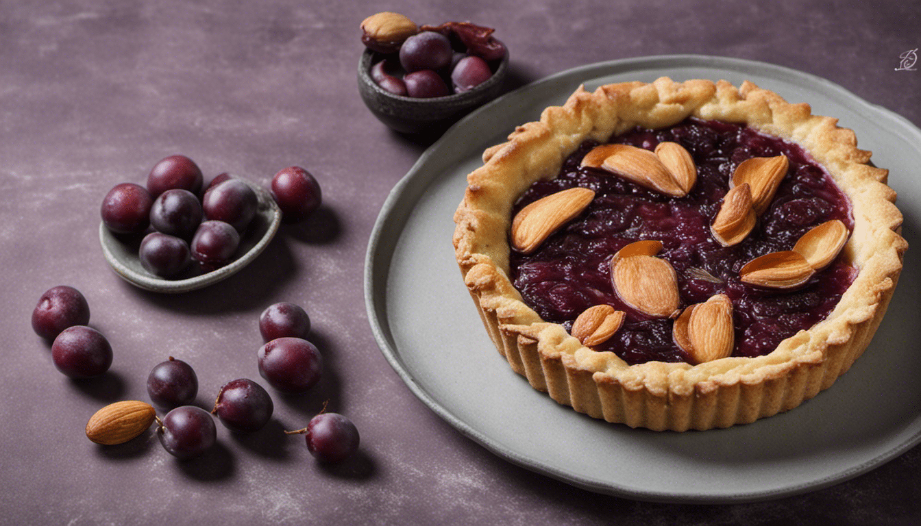 Damson and Almond Tart