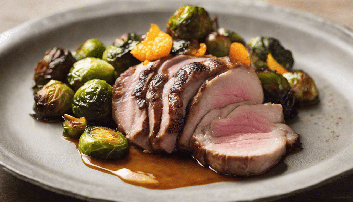 Duck Breast with Orange Sauce and Brussels Sprouts