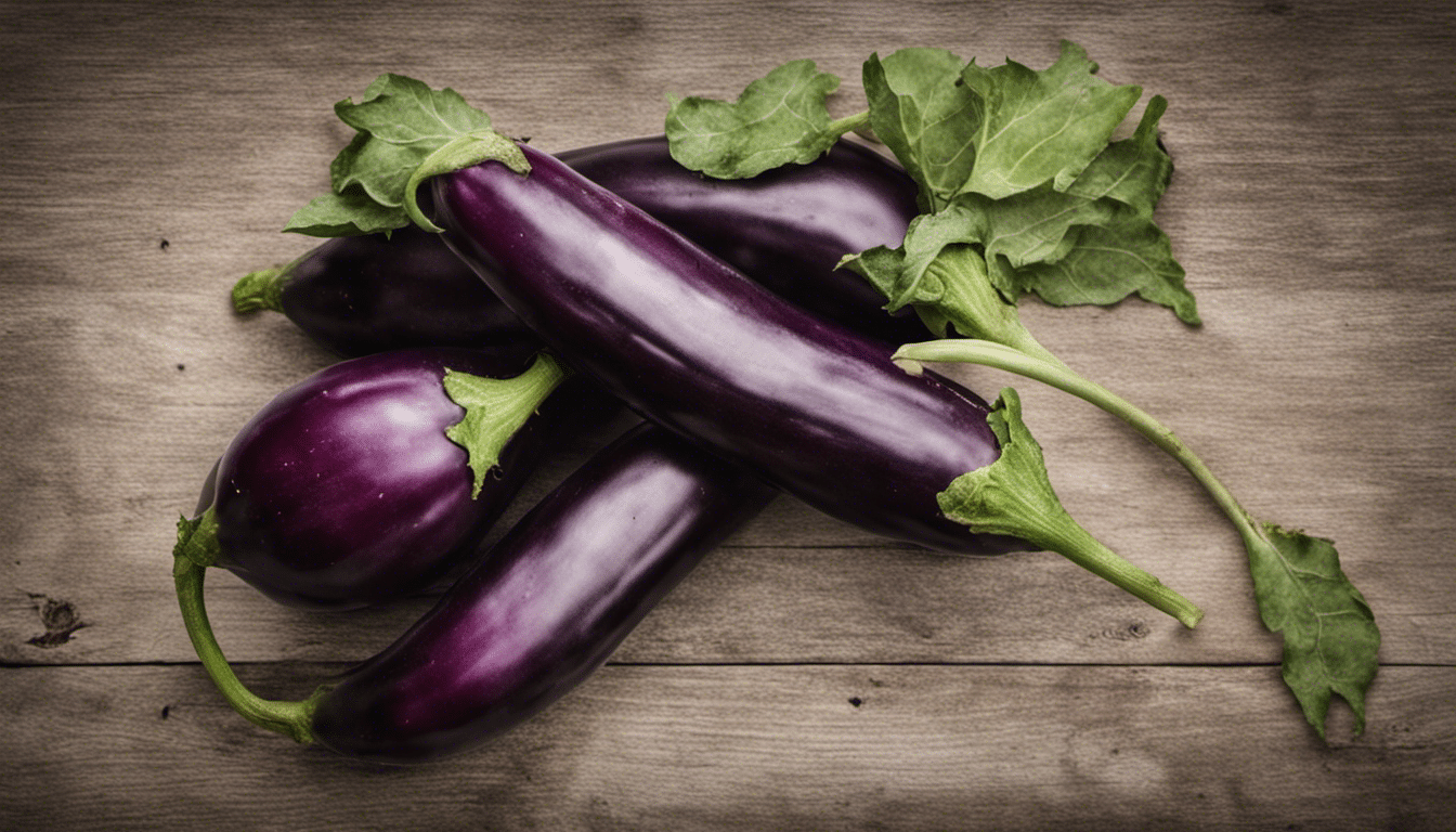 A beautiful purple eggplant