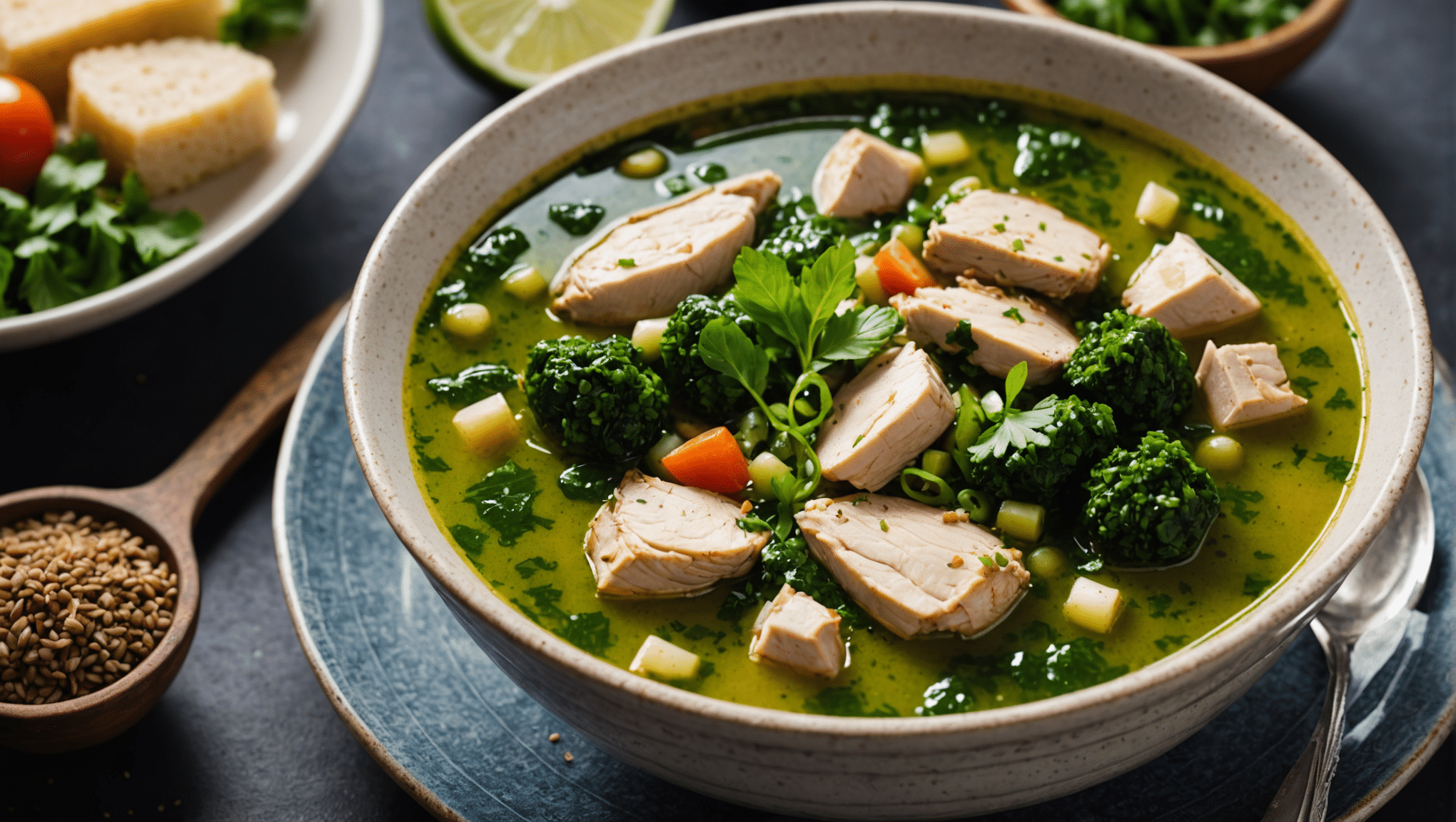 Egyptian Chicken Molokhia Soup - Your Gourmet Guru